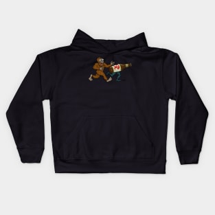 bigfoot beer chase Kids Hoodie